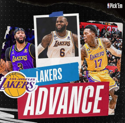 Tras una prórroga, los Lakers se clasifican a los playoffs, 102-108