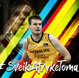 Tomas Dimša, anotación exterior para Herbalife Gran Canaria