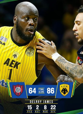 AEK venció con autoridad a San Lorenzo (86-64)