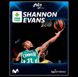 Shannon Evans, MVP Movistar de mayo con números históricos