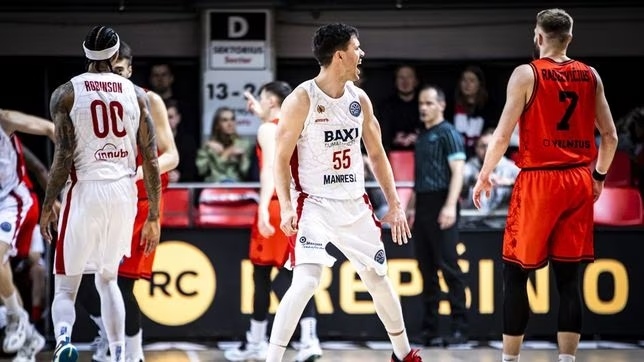 Baxi Manresa, a cuartos de final tras caer por uno en Lituania, 96-95