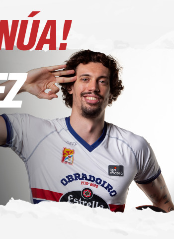 Álex Suárez continuará vistiendo la camiseta del Monbus Obradoiro en la temporada 2021/22