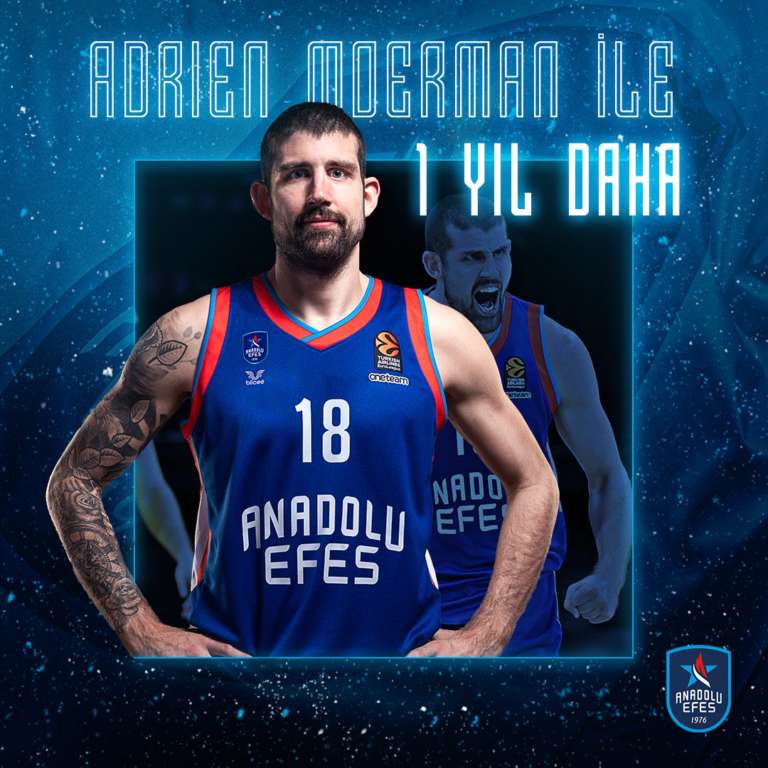 El Anadolu Efes anuncia la renovación de Adrien Moerman