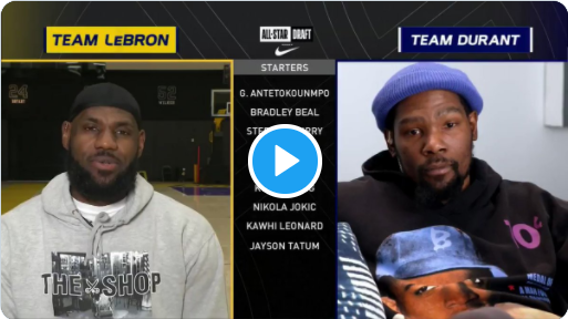LeBron y Durant escogen sus compañeros de All-Star