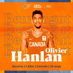 Valencia Basket incorpora a Olivier Hanlan hasta final de temporada