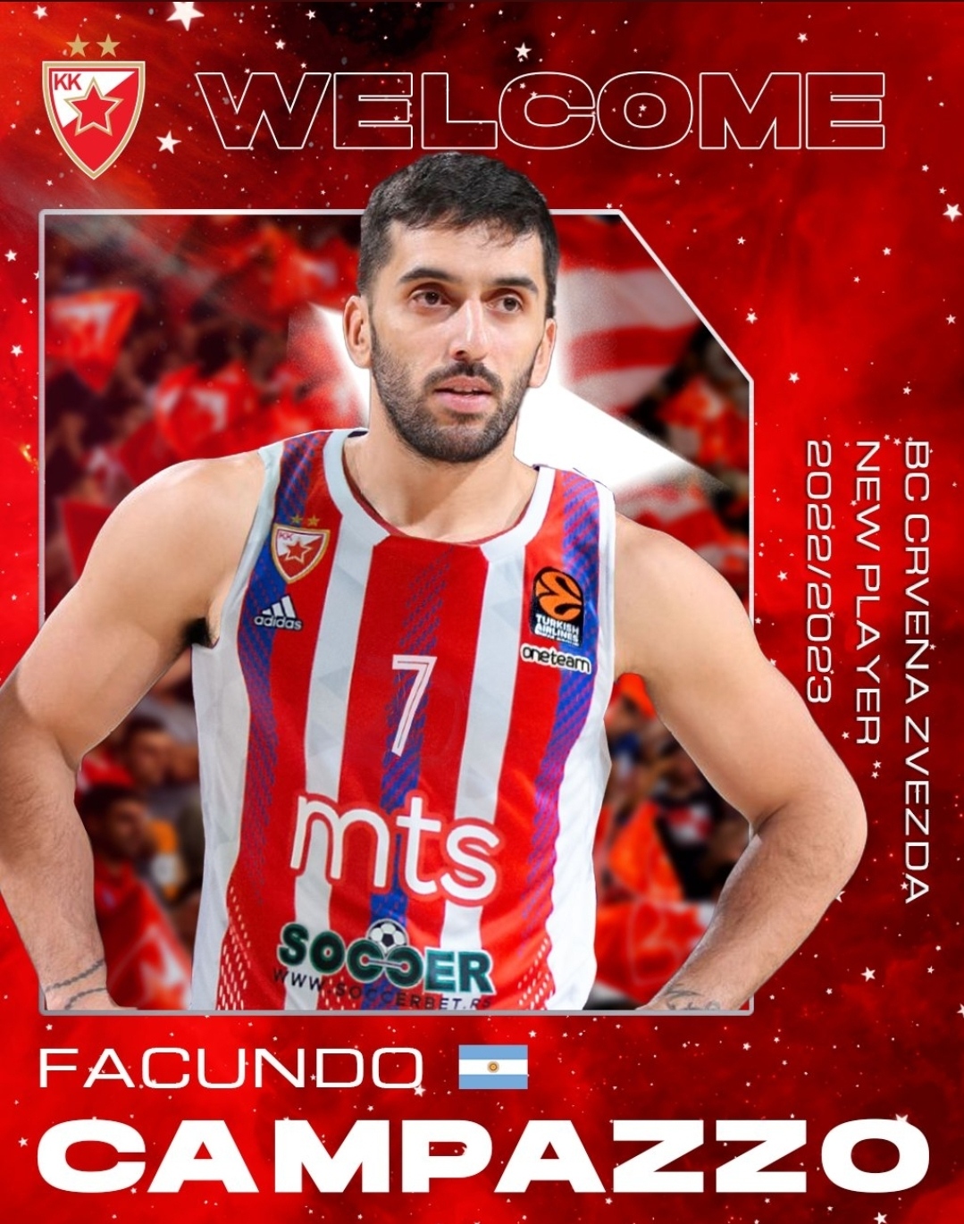 El Estrella Roja anuncia el fichaje de Facundo Campazzo