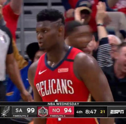 A pesar de la derrota, Zion Williamson demuestra en su debut estar totalmente recuperado