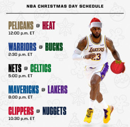 La NBA ya conoce su menú especial para el día de Navidad