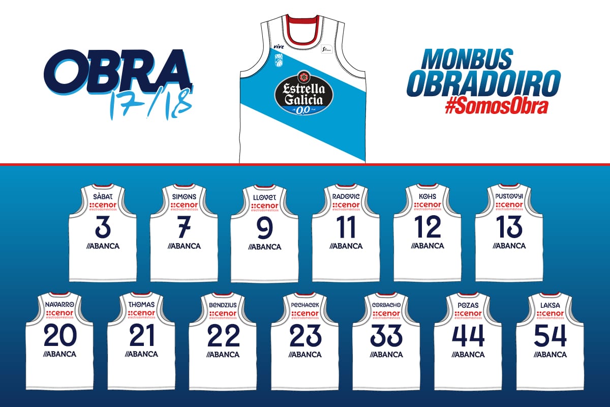 Los jugadores del Monbus Obradoiro ya han escogido los dorsales de juego