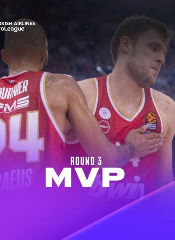 MVP de la Jornada 3 EuroLeague: Sasha Vezenkov, Olympiacos Piraeus