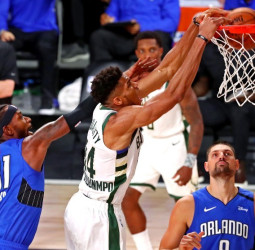 Antetokounmpo lidera la eliminación de los Magic (104-118) [4-1]