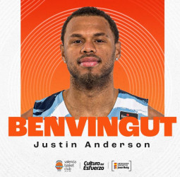 Valencia Basket se refuerza con la llegada de Justin Anderson