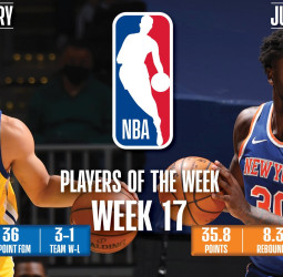 Julius Randle y Stephen Curry, jugadores de la semana NBA