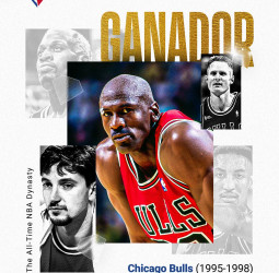 Los Chicago Bulls de 1995/96 elegidos como la mejor dinastía de la historia de la NBA en el "NBA 75 euro vote"