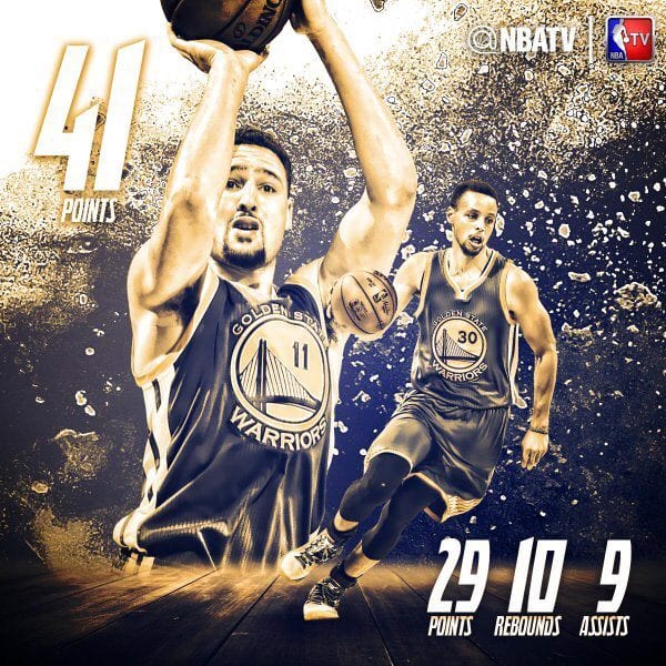 11 triples de récord de Klay Thompson