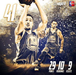 11 triples de récord de Klay Thompson