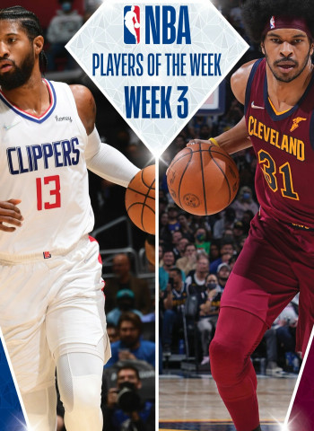 Jarrett Allen y Paul George, jugadores de la semana NBA