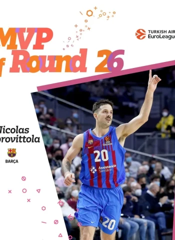 MVP de la jornada 26 de la EuroLeague: Nico Laprovittola, FC Barcelona