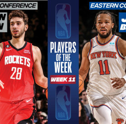 Alperen Şengün y Jalen Brunson, jugadores de la semana NBA