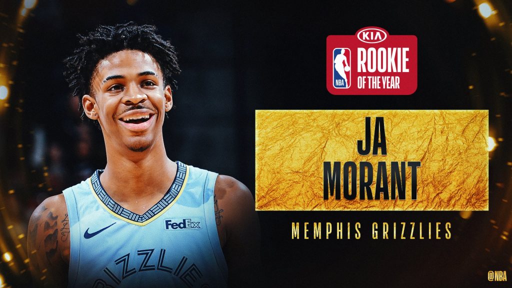 Ja Morant, novato del año en la NBA