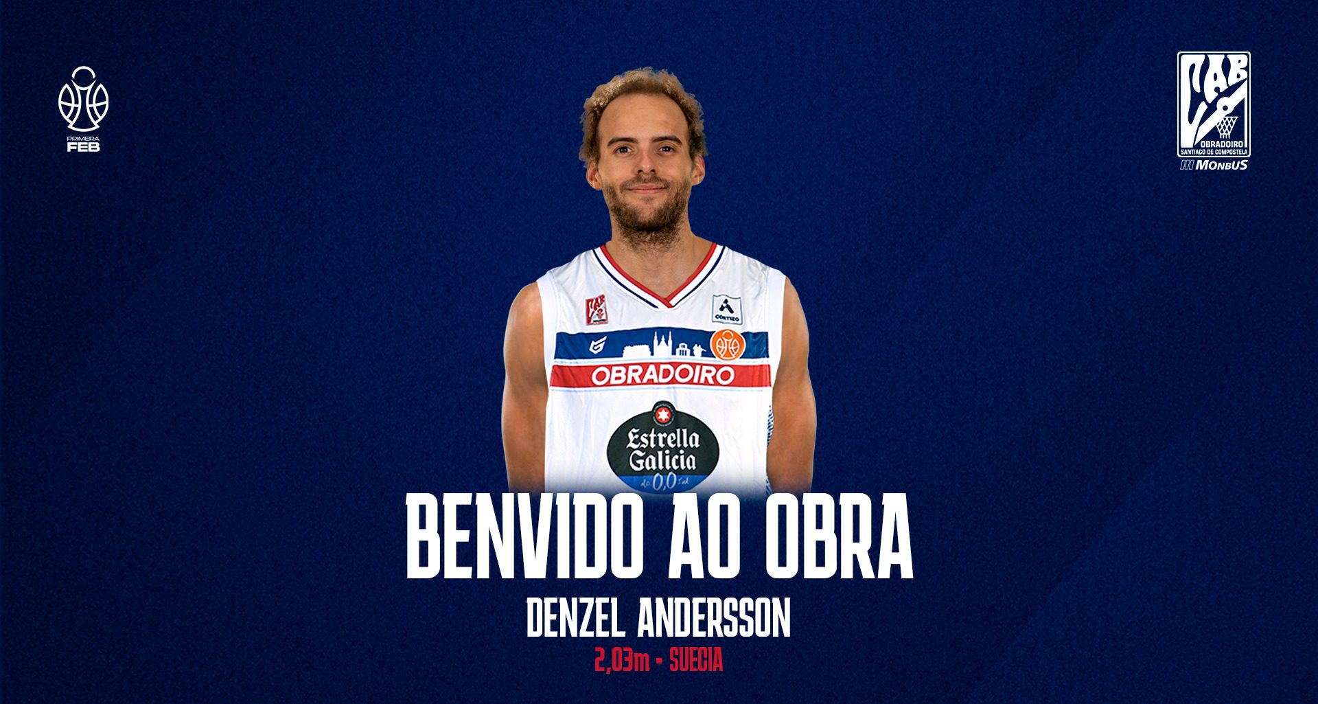 Denzel Andersson cierra la plantilla del Monbus Obradoiro