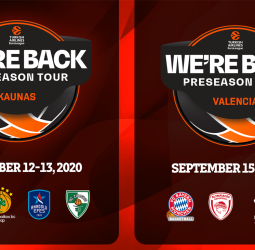 La Euroliga organizará dos torneos de pretemporada en Valencia y Kaunas