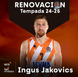 El Leyma Básquet Coruña anuncia la renovación de Ingus Jakovics