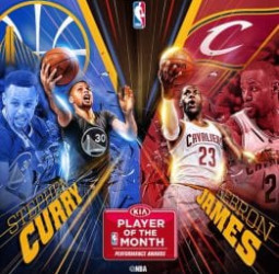 Stephen Curry y LeBron James, jugadores del mes de febrero