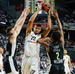 La lesión de Tavares no es grave, pero es duda para el segundo partido ante el Partizan