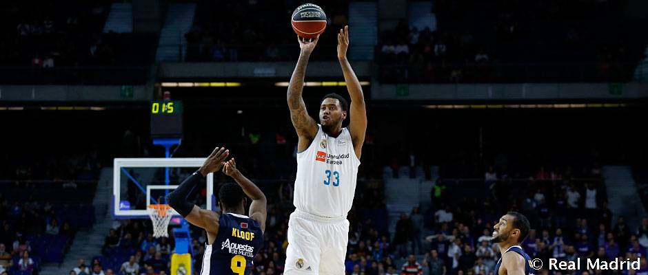 Dos triples de Thompkins dan la victoria ante el UCAM Murcia (87-85)