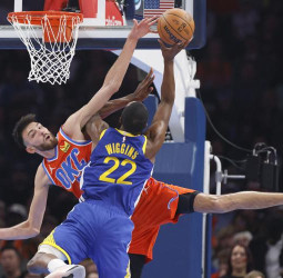 Mala noche para los Thunder, sucumben ante Curry y pierden a Holmgren, 127-116