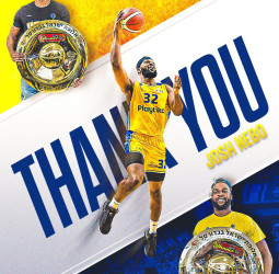 El Maccabi anuncia la marcha de Josh Nebo, quien fichará por el Armani Milán