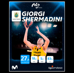 Giorgi Shermadini, MVP Movistar del mes de abril