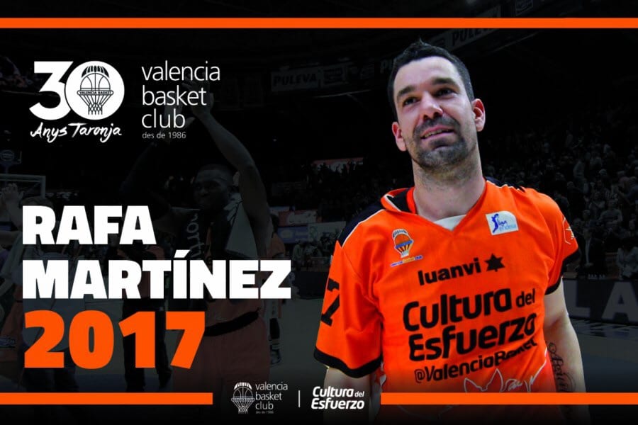 El capitán Rafa Martínez renueva una temporada más con Valencia Basket