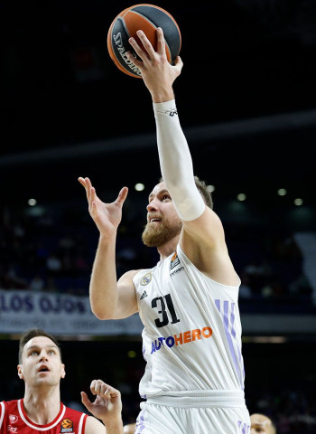El Madrid suma su vigésima victoria en la Euroliga, 91-87