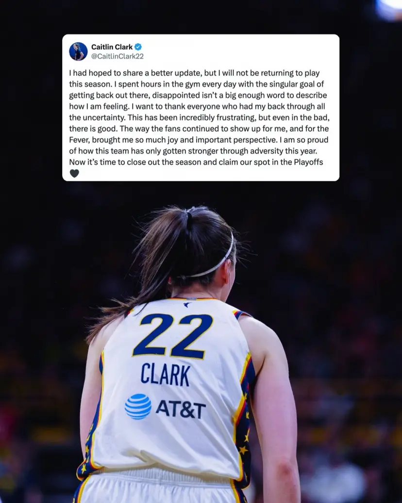 Caitlin Clark, baja para lo que resta de la temporada WNBA