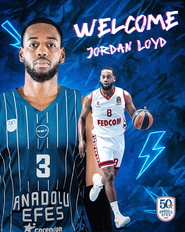 Anadolu Efes se refuerza con Jordan Loyd, procedente de Mónaco