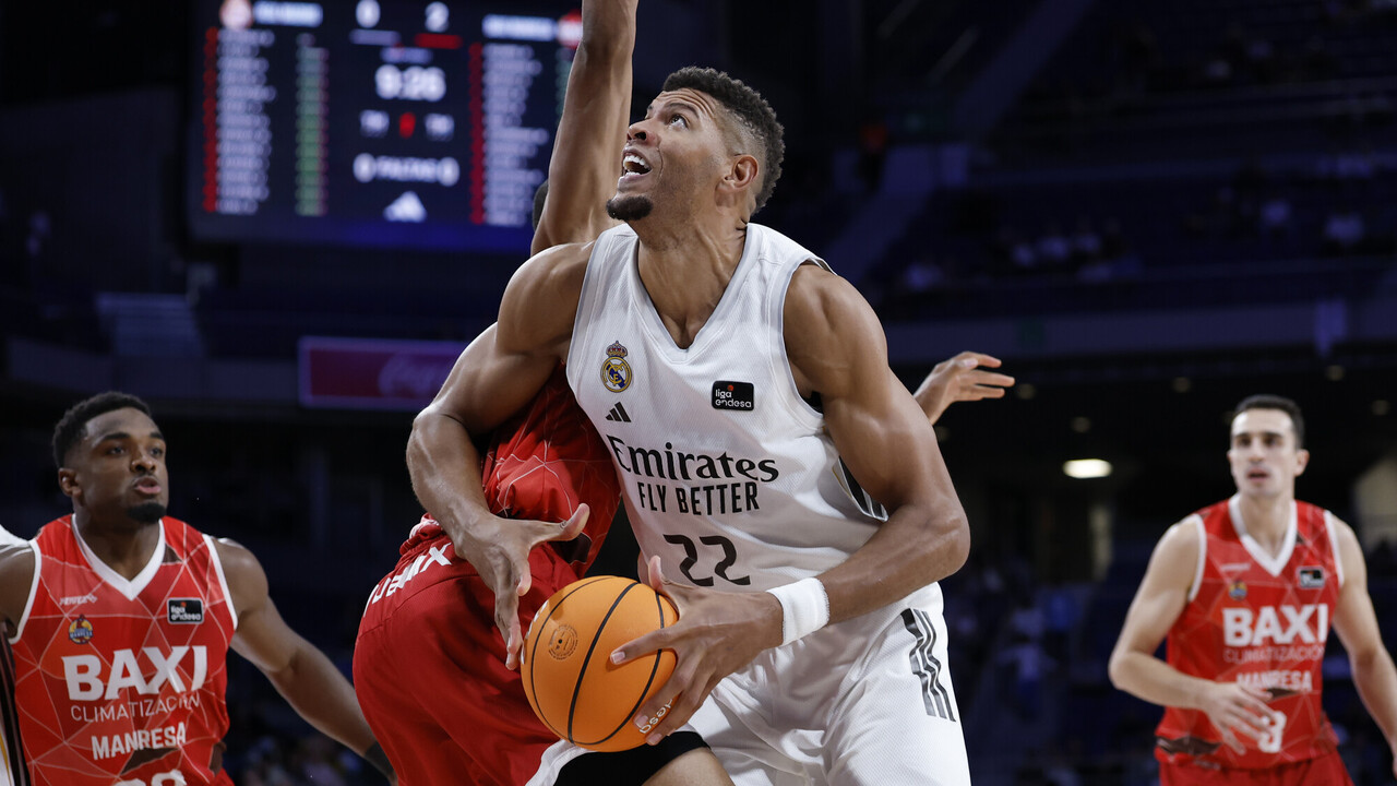 Real Madrid 87-75 BAXI Manresa: Tavares impone su ley en una noche de récord histórico