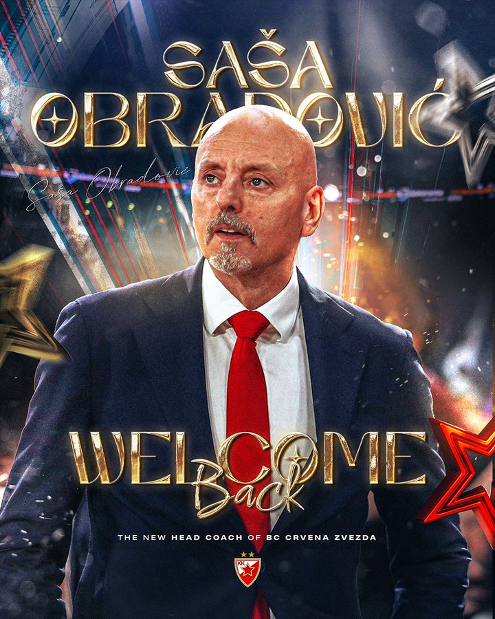 Sasa Obradovic regresa al banquillo del Crvena Zvezda