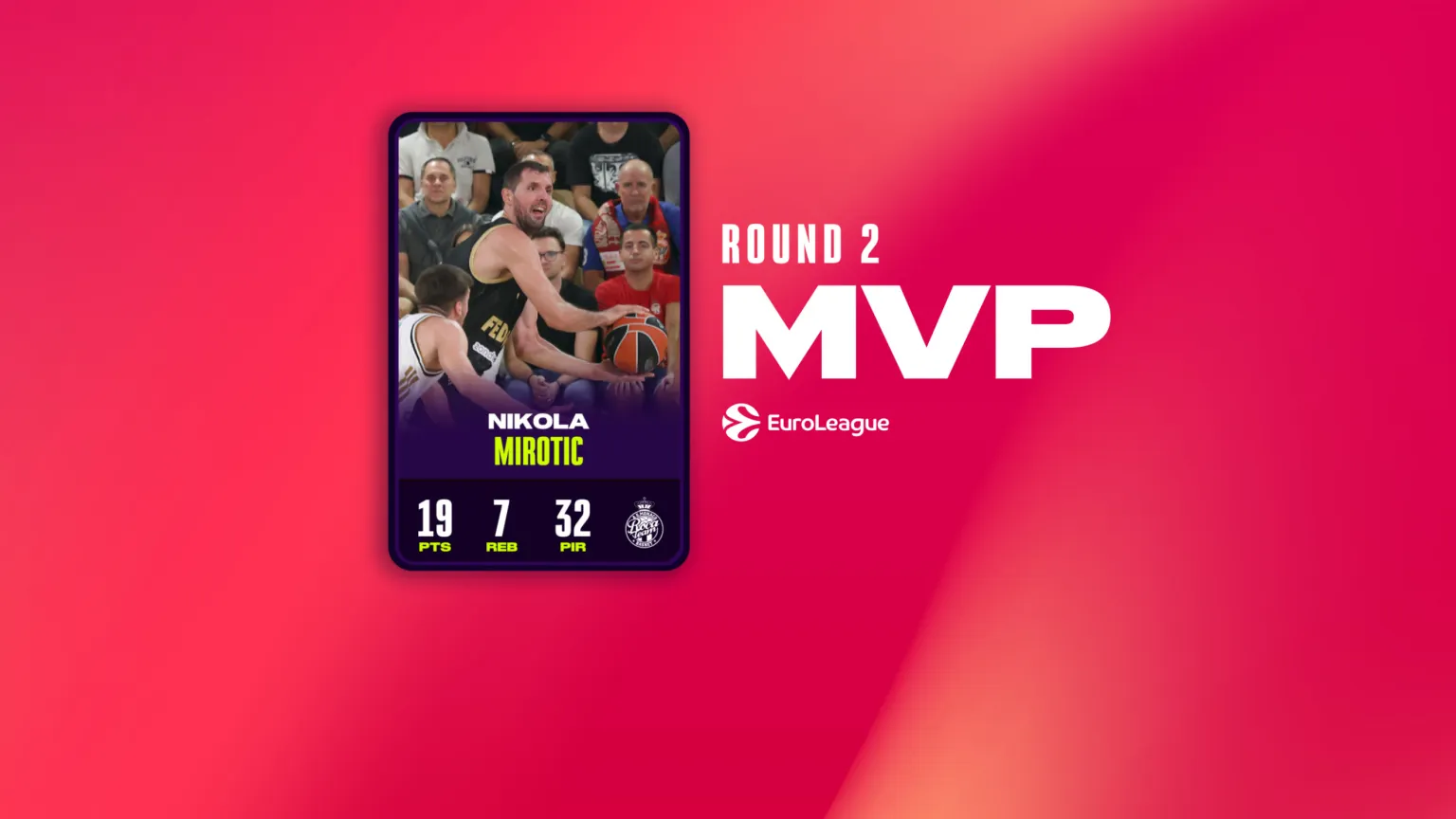 Nikola Mirotic, MVP de la segunda jornada de la EuroLeague