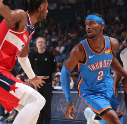 Gilgeous-Alexander guía otra victoria de los Thunder ante Washington (127-108)