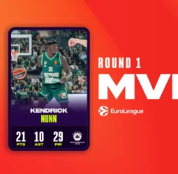 MVP de la Jornada 1: Kendrick Nunn, Panathinaikos AKTOR Athens