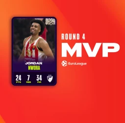 MVP de la Jornada 4 EuroLeague: Jordan Nwora (Crvena Zvezda)