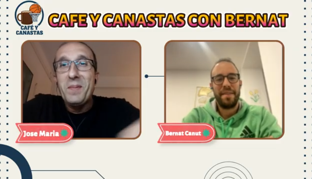 Bernat Canut se toma un café basquetero con José María Santiago