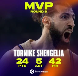 Toko Shengelia, el alma del Barça en Belgrado: MVP de la Jornada 8 de la EuroLeague