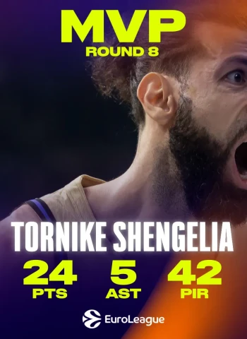 Toko Shengelia, el alma del Barça en Belgrado: MVP de la Jornada 8 de la EuroLeague