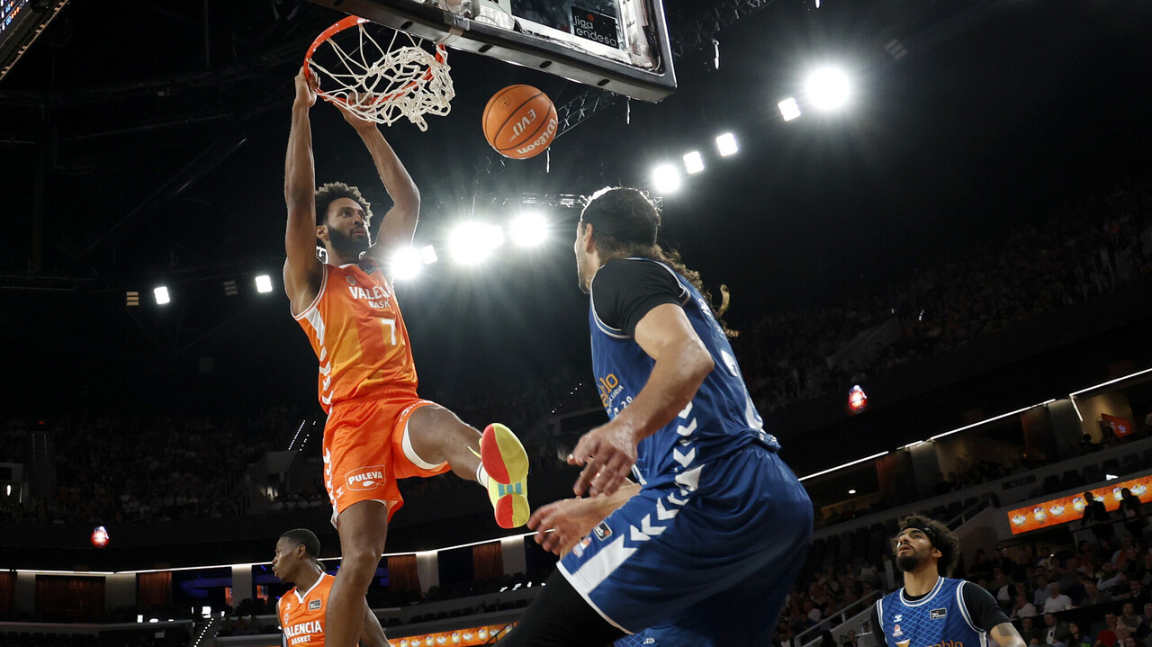 Valencia Basket marca el paso, Baskonia frena al líder y UCAM asalta el Palau
