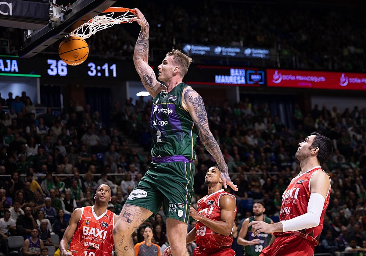 El Unicaja logró un triunfo holgado frente el BAXI Manresa (105-82)