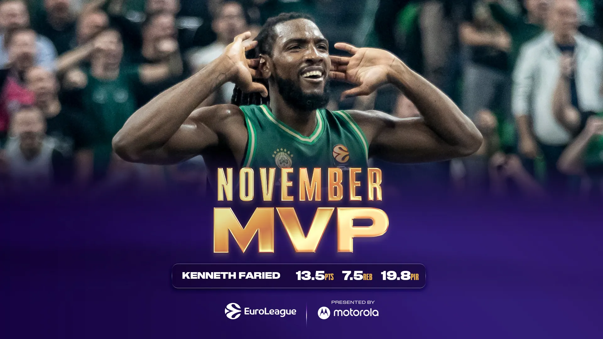 Faried transforma a Panathinaikos y conquista el MVP mensual de la EuroLeague