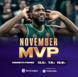 Faried transforma a Panathinaikos y conquista el MVP mensual de la EuroLeague